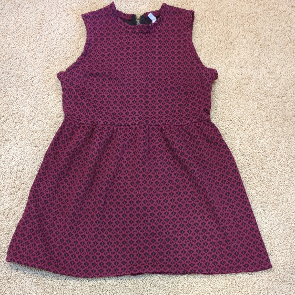 Xhilaration Burgundy Patterned Mini Dress L